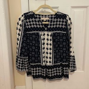 LOFT NAVY BLOUSE